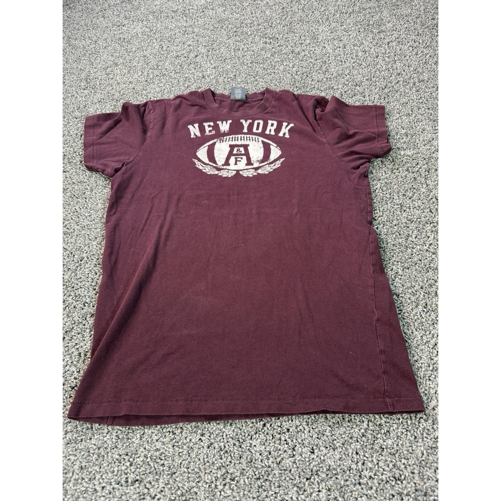 Vintage Y2K Abercrombie & Fitch Muscle T Shirt Men's Size Large Red Preppy